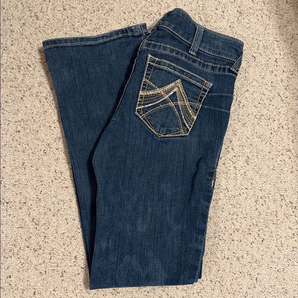 Ariat A.R.I.A.T Mid Rise Chainlink Boot Cut Denim Jeans